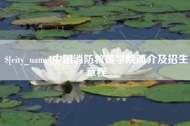金坛中国消防救援学院简介及招生章程