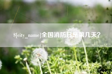 金坛全国消防日是第几天？
