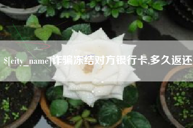 金坛诈骗冻结对方银行卡,多久返还