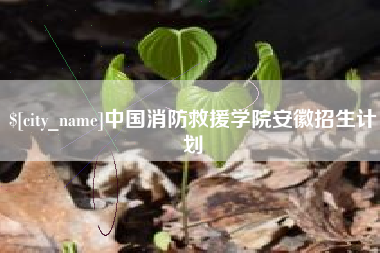金坛中国消防救援学院安徽招生计划