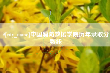 金坛中国消防救援学院历年录取分数线