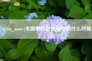 金坛全国消防日是每年的什么时候