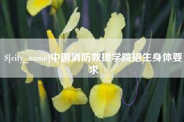 金坛中国消防救援学院招生身体要求