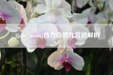 金坛西方命数九宫格解析