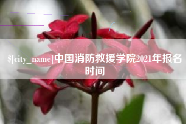 金坛中国消防救援学院2021年报名时间