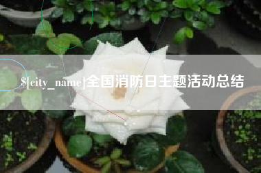 金坛全国消防日主题活动总结