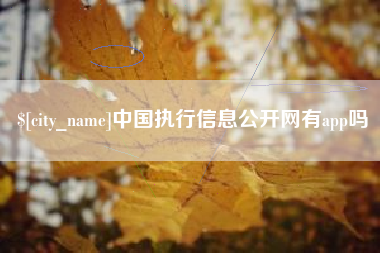 金坛中国执行信息公开网有app吗