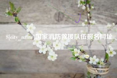 金坛国家消防救援队伍报名网址