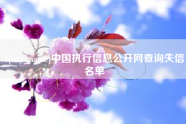 金坛中国执行信息公开网查询失信名单
