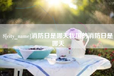 金坛消防日是哪天我国的消防日是哪天