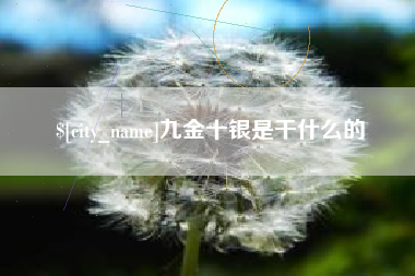 金坛九金十银是干什么的