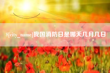 金坛我国消防日是哪天几月几日