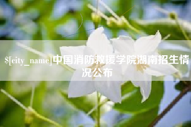 金坛中国消防救援学院湖南招生情况公布