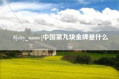 金坛中国第九块金牌是什么