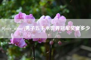 金坛男子五千米世界冠军奖金多少