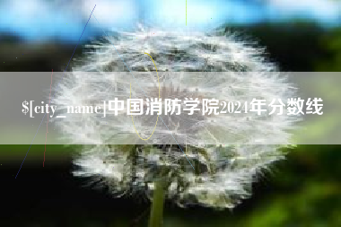 金坛中国消防学院2024年分数线