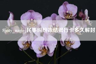金坛民事纠纷冻结银行卡多久解封