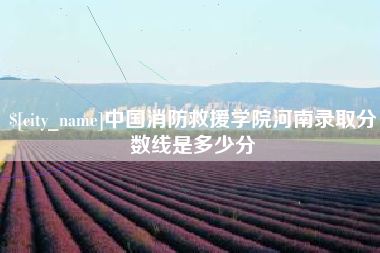 金坛中国消防救援学院河南录取分数线是多少分