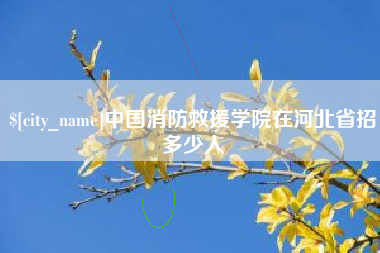 金坛中国消防救援学院在河北省招多少人
