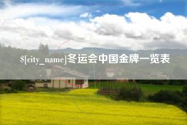 金坛冬运会中国金牌一览表