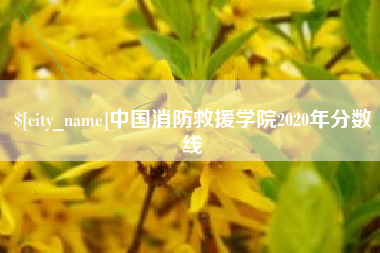 金坛中国消防救援学院2020年分数线